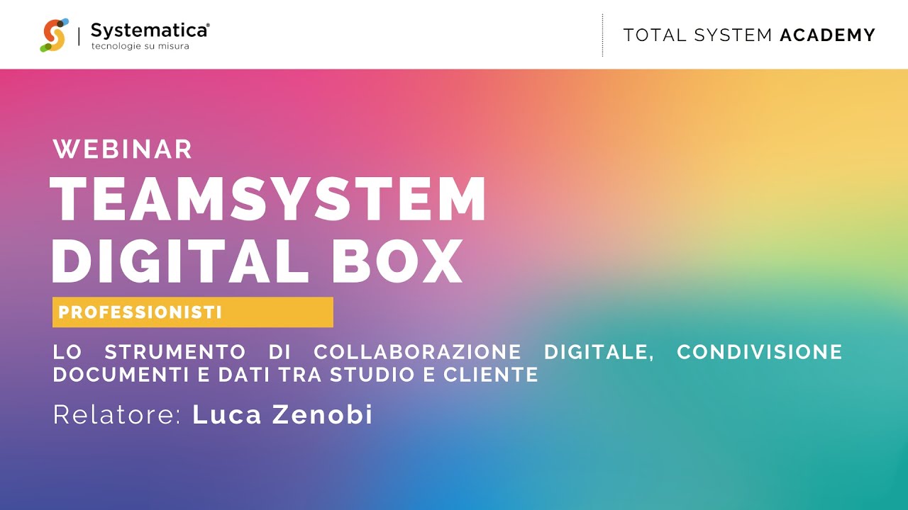 Webinar - TeamSystem Digital Box - Systematica