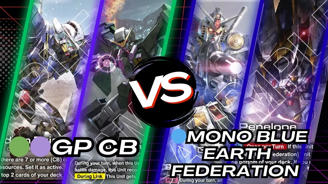 Mono Blue Earth Federation Aggro 🔵 vs CB Green/Purple 🟢🟣 | Gundam Card Game GD03