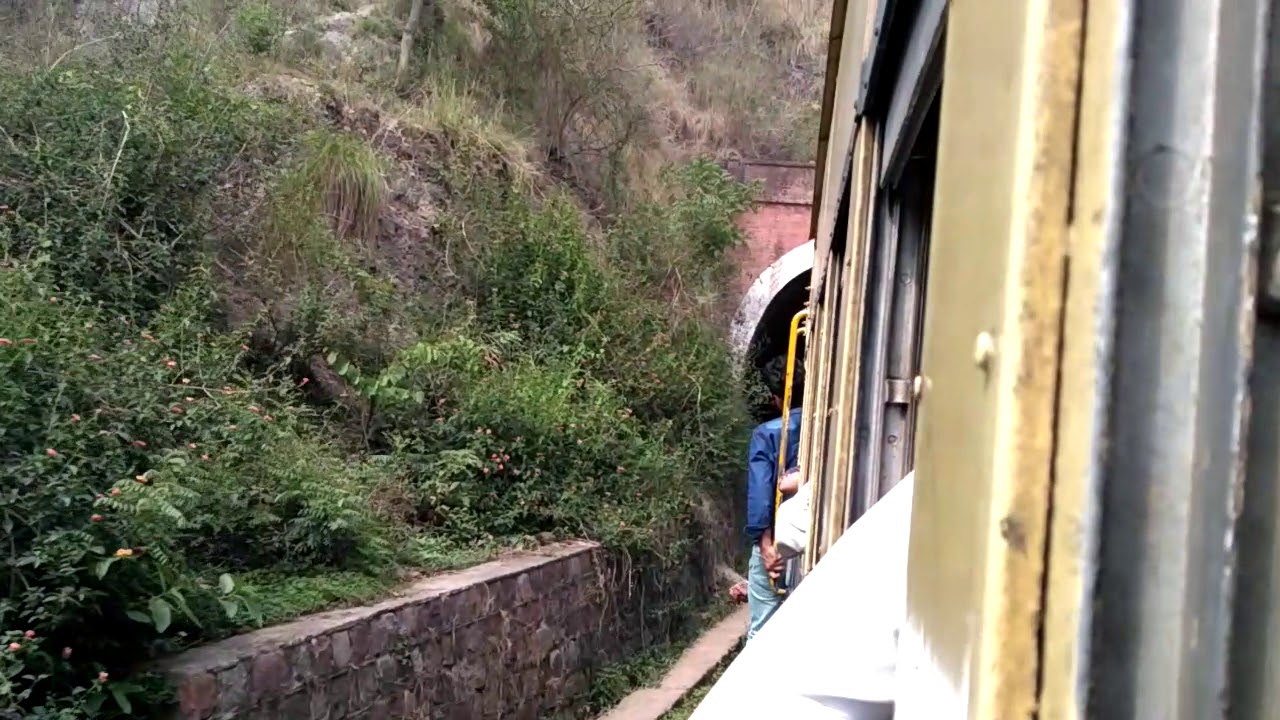 kangra valley railway tunnel Pathankot to joginder nagar railway route