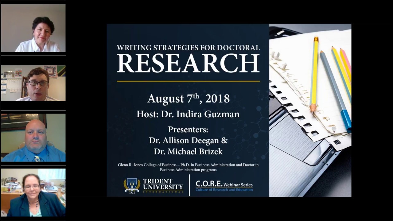 Writing Strategies for Doctoral Research