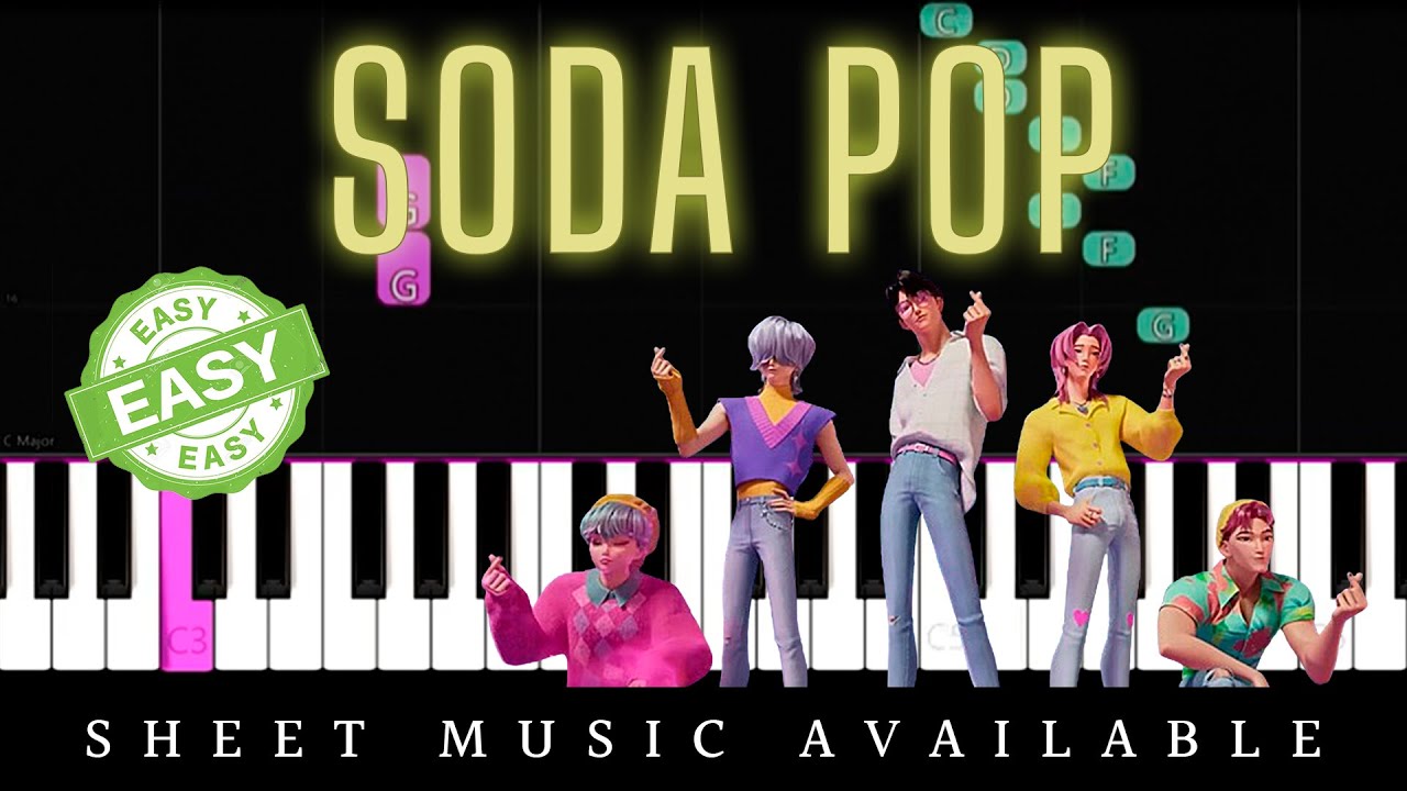 KPop Demon Hunters - Soda Pop (Easy Piano Tutorial)