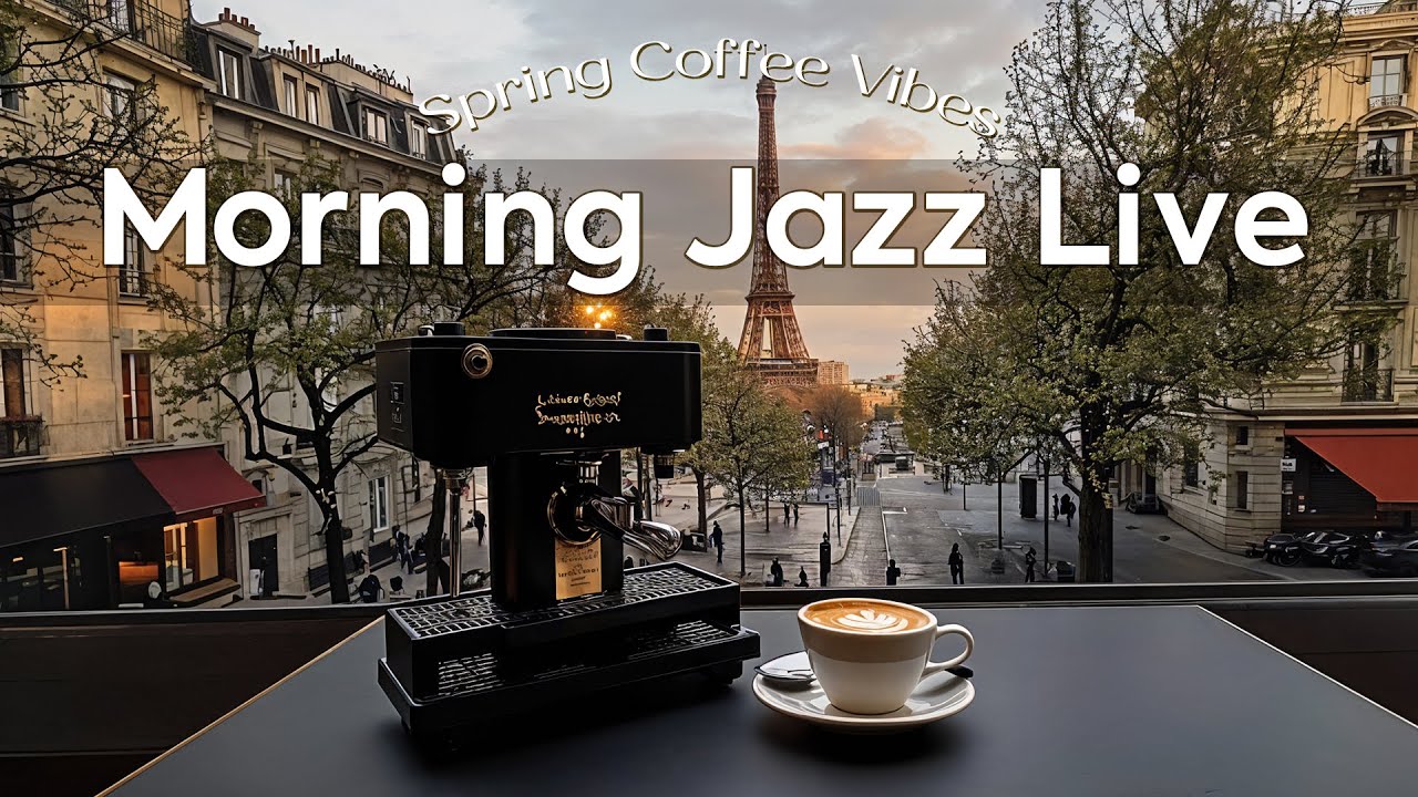 Morning Jazz Live ~ Spring Coffee Vibes on Avenue with Elegant Jazz for Relaxation 🍃☕