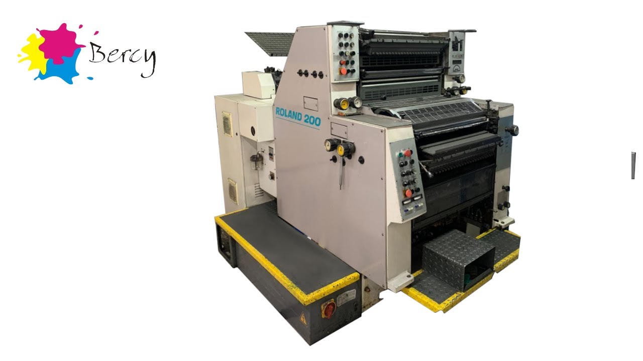 OFFSET ROLAND 202 - Imprimindo 4 cores - Tira-retira