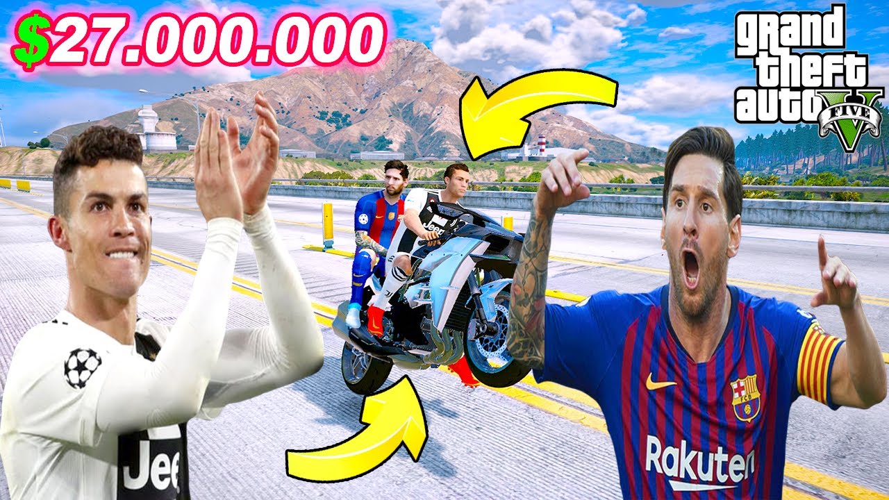 RONALDO 27 MİLYON DOLARLIK YENİ MOTORUYLA MESSİ'YE HAVA ATIYOR! - GTA 5