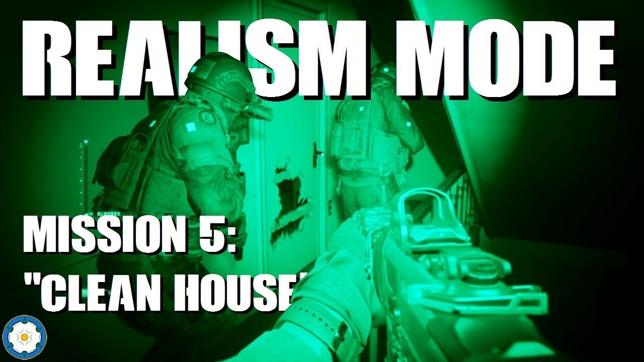 MODERN WARFARE REALISM WALKTHROUGH (No Commentary, No Deaths) | Mission 5 - Clean House