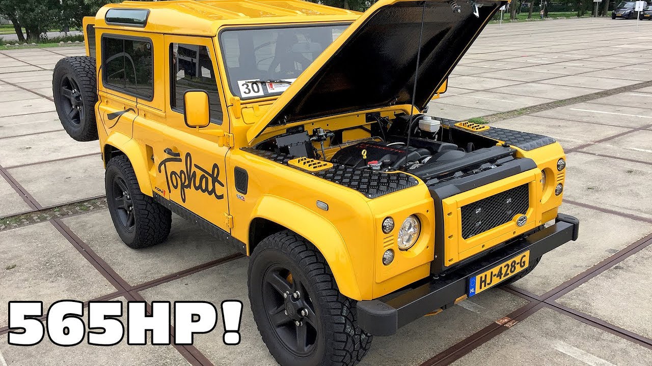 Tophat Defender 90 w/ Corvette 6.2 V8 LS3 Engine Exhaust Sounds!
