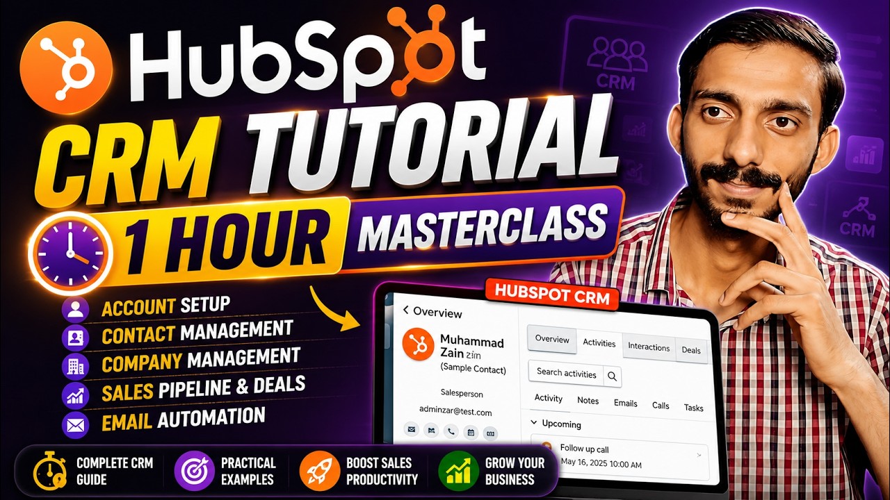 HubSpot CRM Tutorial for Beginners (2025) | Learn HubSpot in 60 Minutes Step by Step