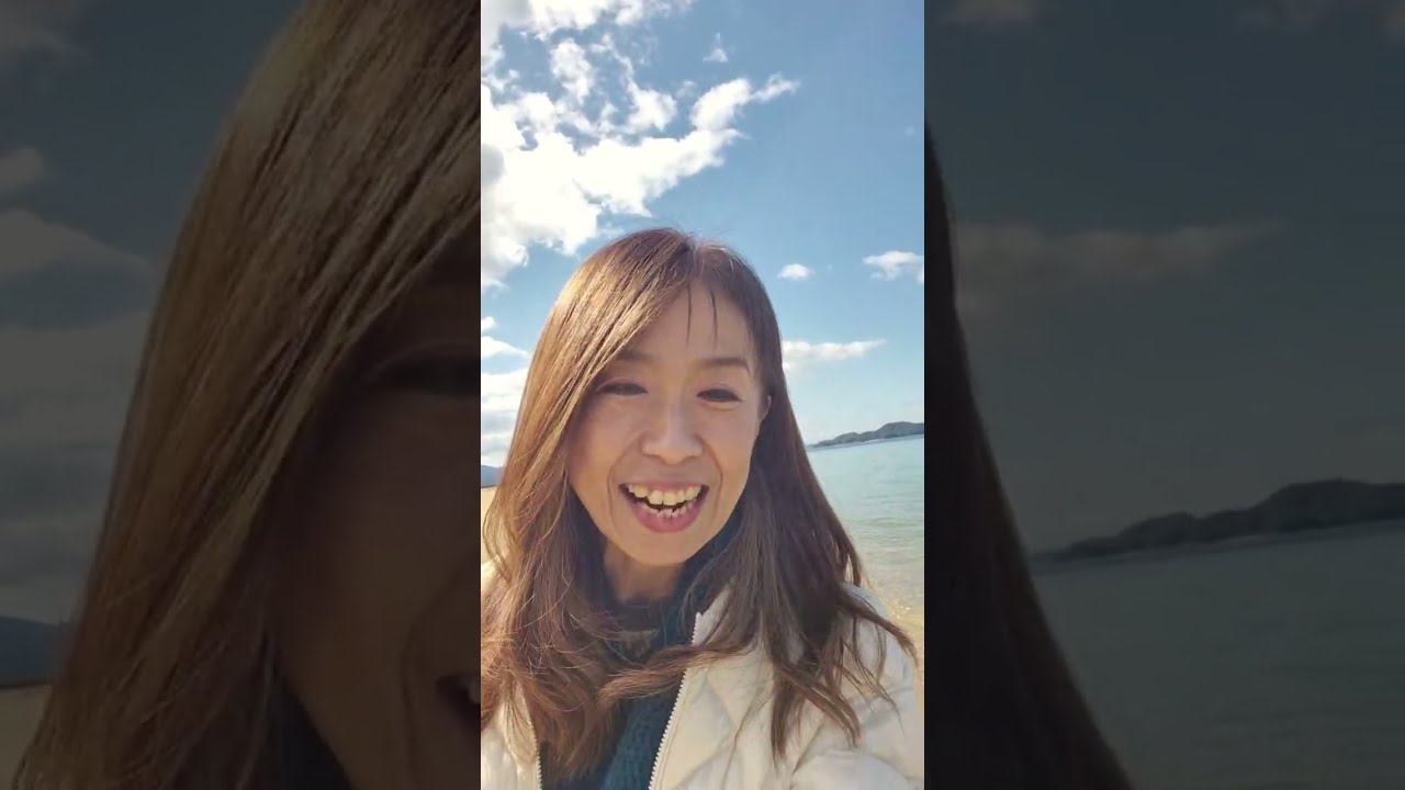 海岸にて初ライブ‼️✨４８時間以内の乙女座♍️満月🌕のエネルギーと海の神様から浄化のパワーをいただきにグラウンディング中🌊✨