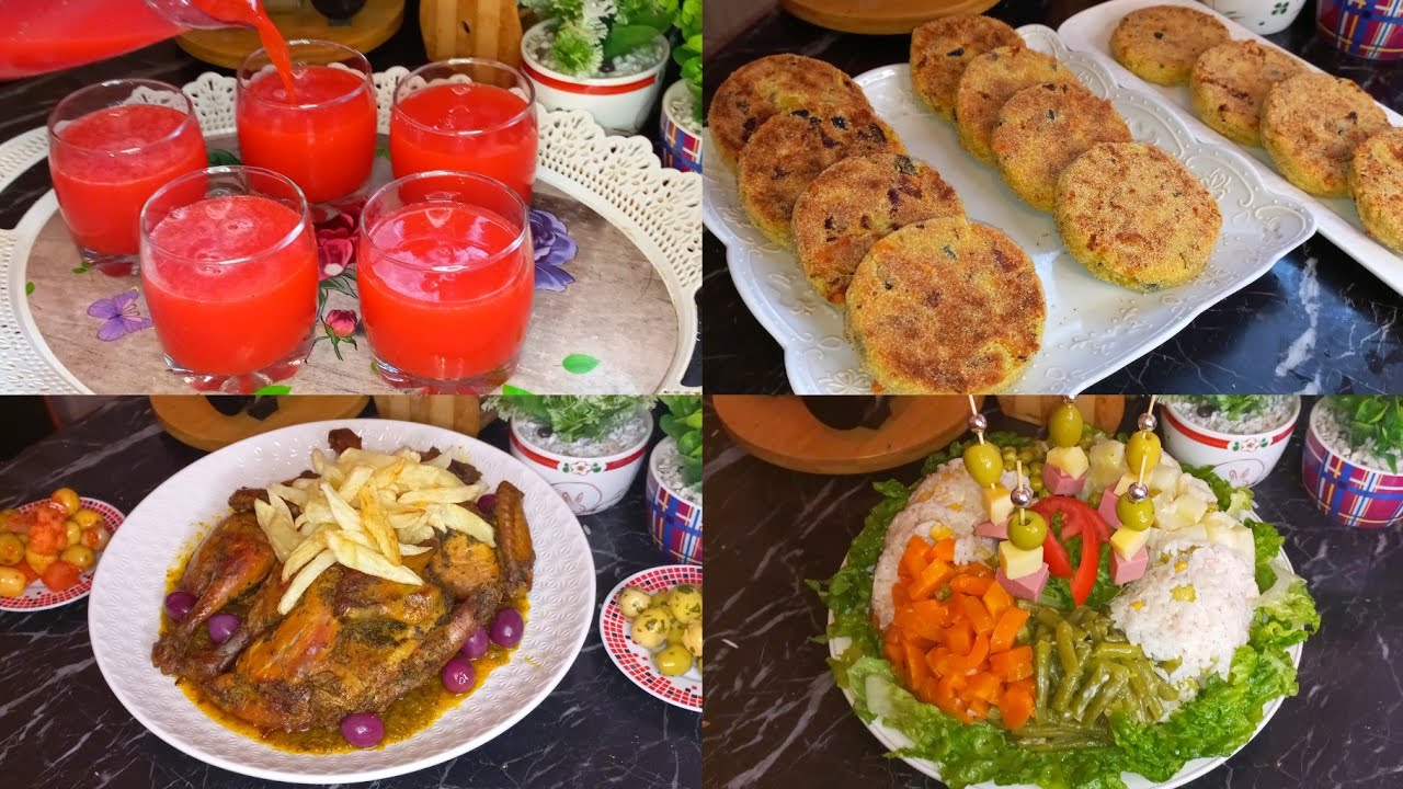 فطور 🌙وسحور بسيط.وبلا كثرة الوقاف/حريشات مالحين روعة فالمذاق/4kعصير منعش وساهل/دجاج /سلطة متنوعة😋😍