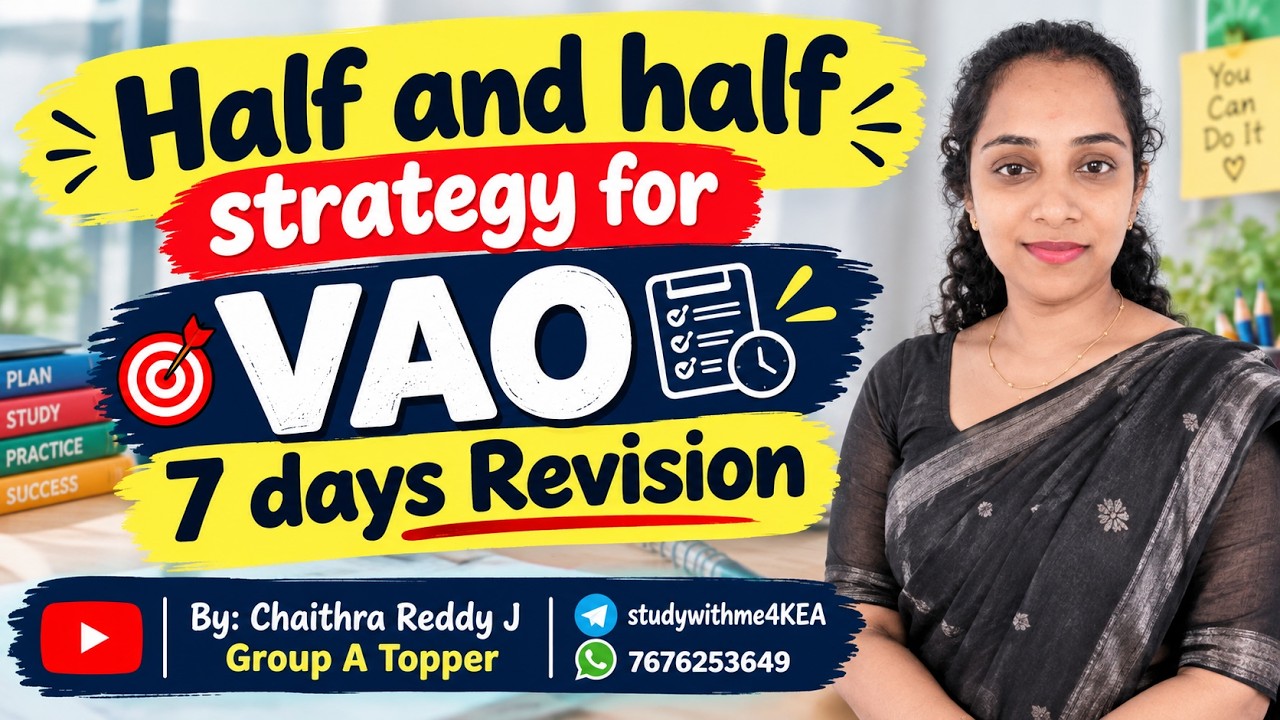 VAO Exam Revision strategy