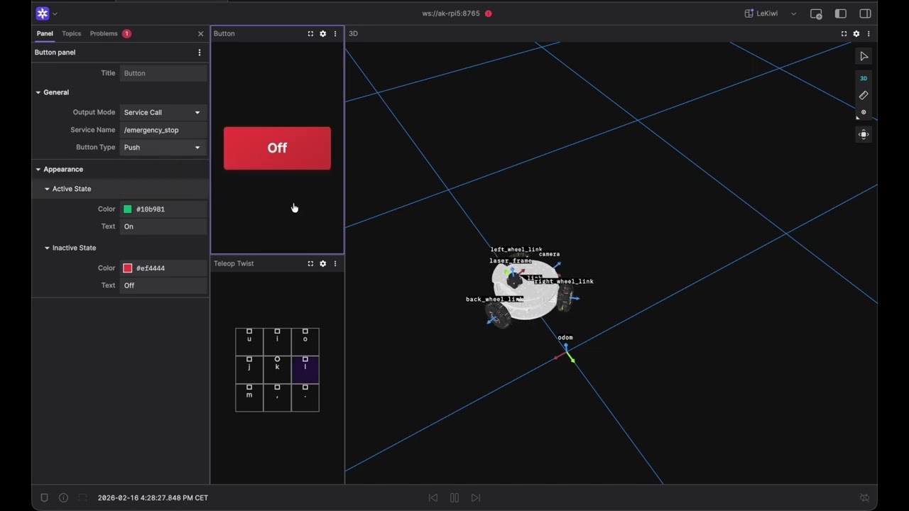Foxglove Custom Button Extension