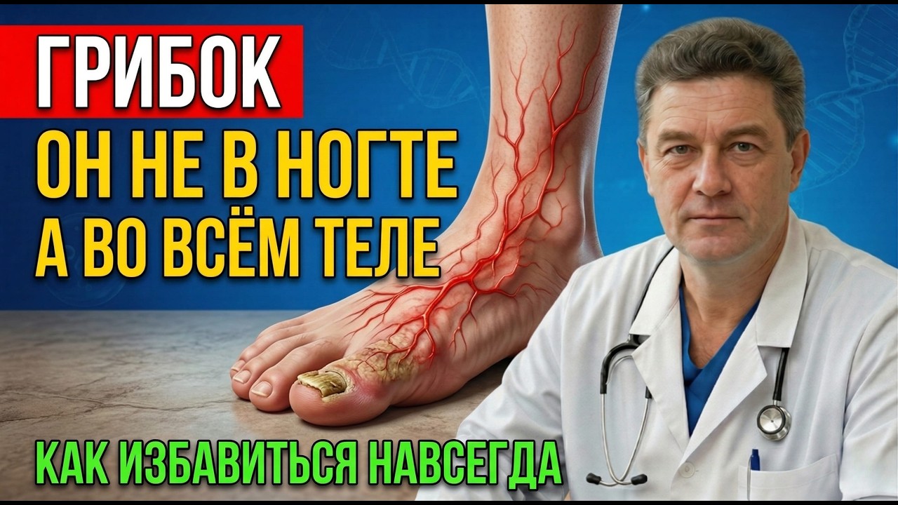 ГРИБОК на ногтях — это уже финал. Настоящая причина внутри организма