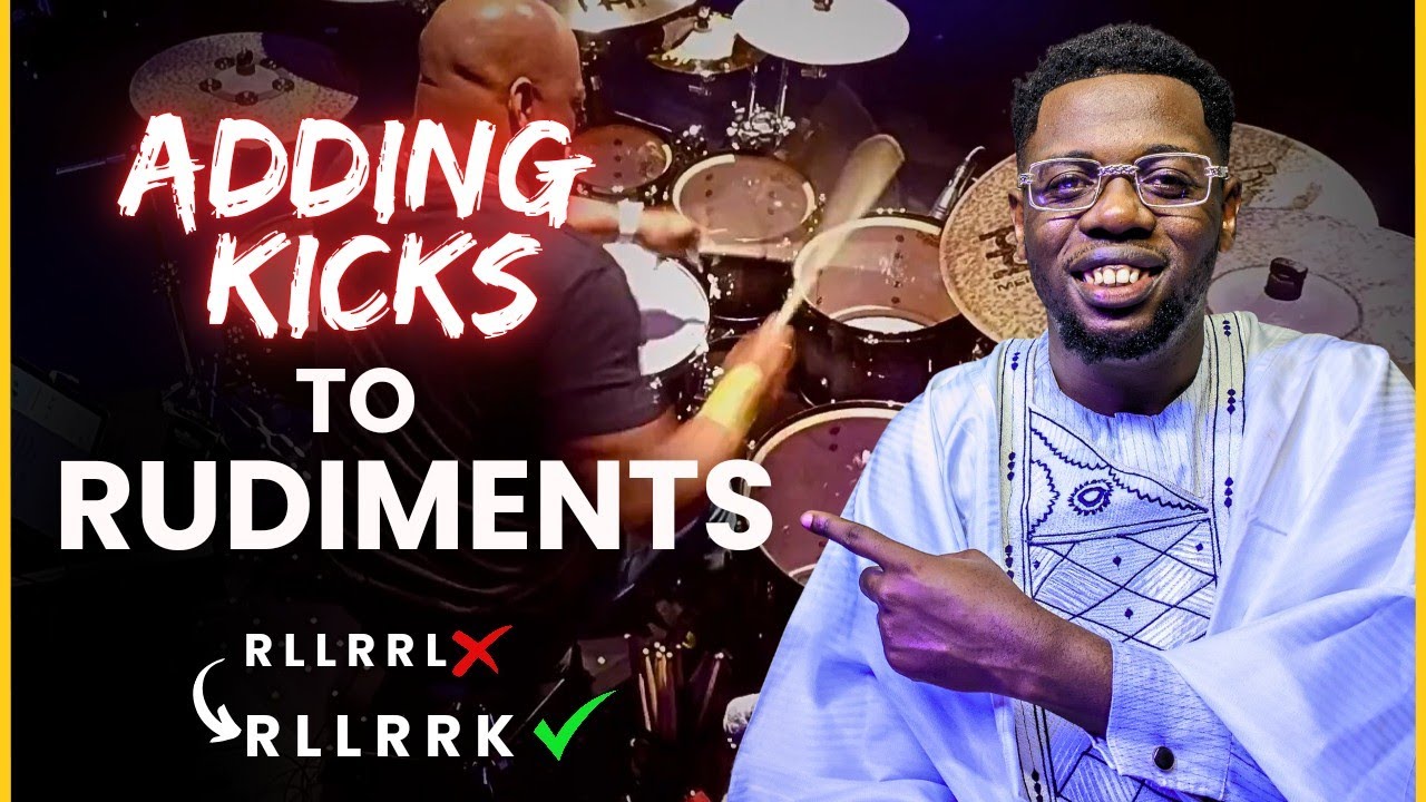 Learn how Pro Drummers add Kicks to their Rudiments. (STEP BY STEP GUIDE)