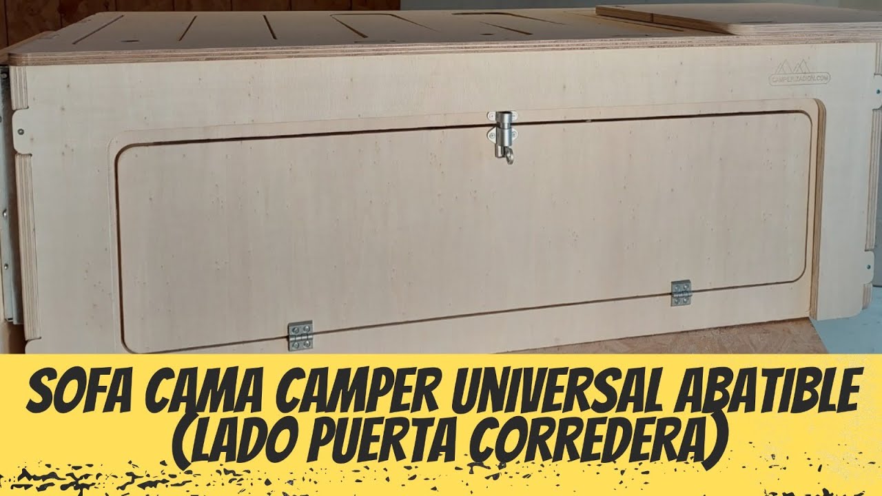 Sofa-Cama Camper universal lado puerta corredera www.camperizacion.com