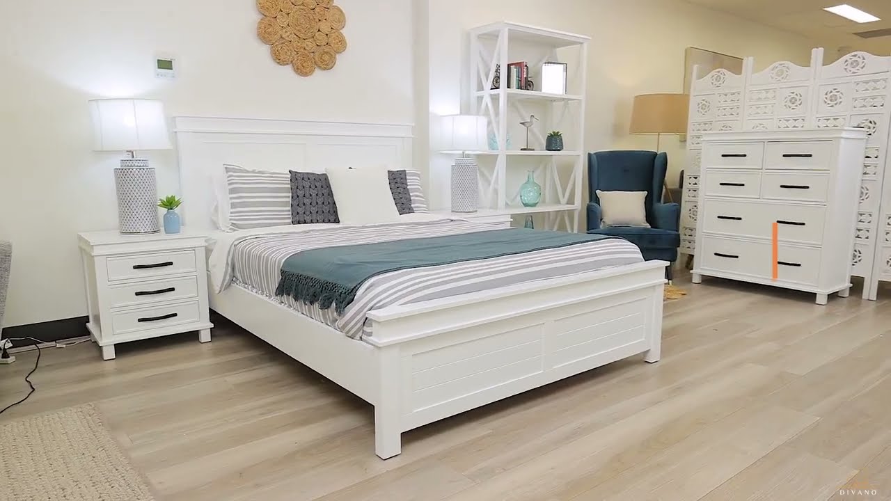 Lilly White Bed Tallboy Dresser Bedroom Range