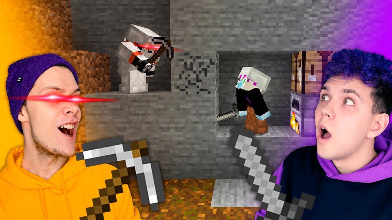 👣 Прохожу майн, но друг ОХОТИТСЯ НА МЕНЯ 😱 Нуб vs Охотник *1 серия* @SuperScaryWolf