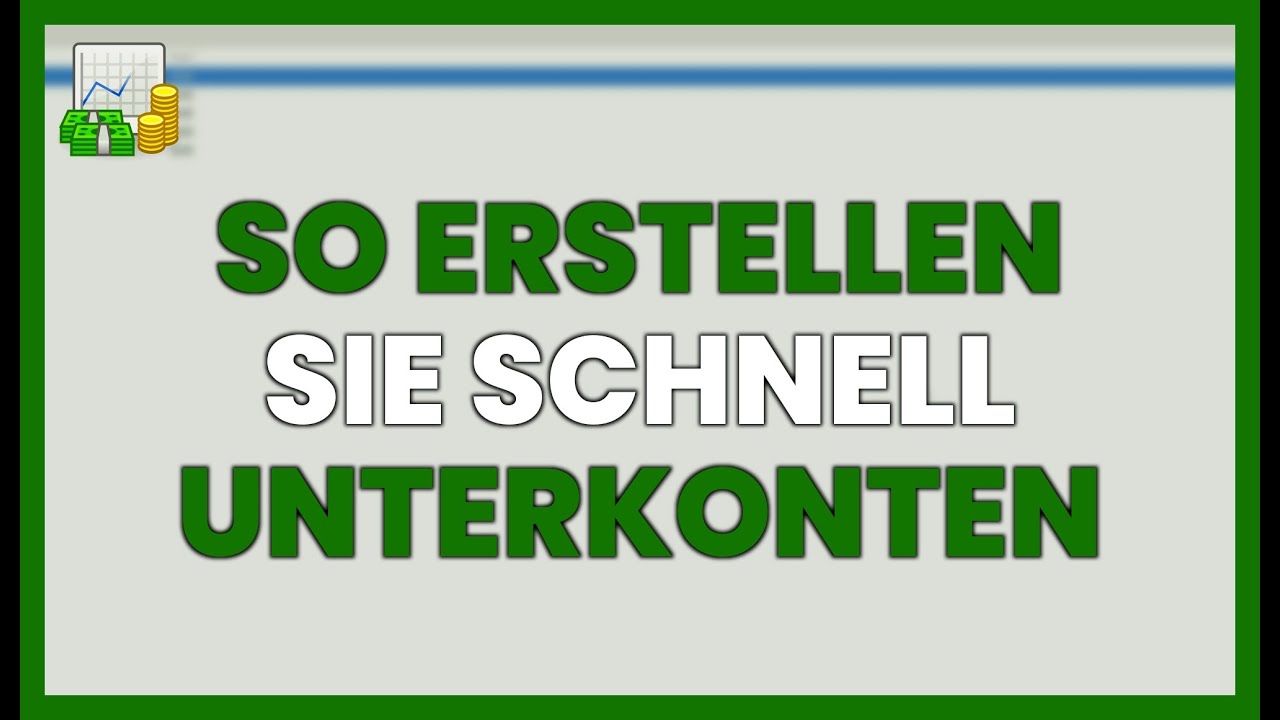 So erstellen Sie schnell Unterkonten in GNUCASH