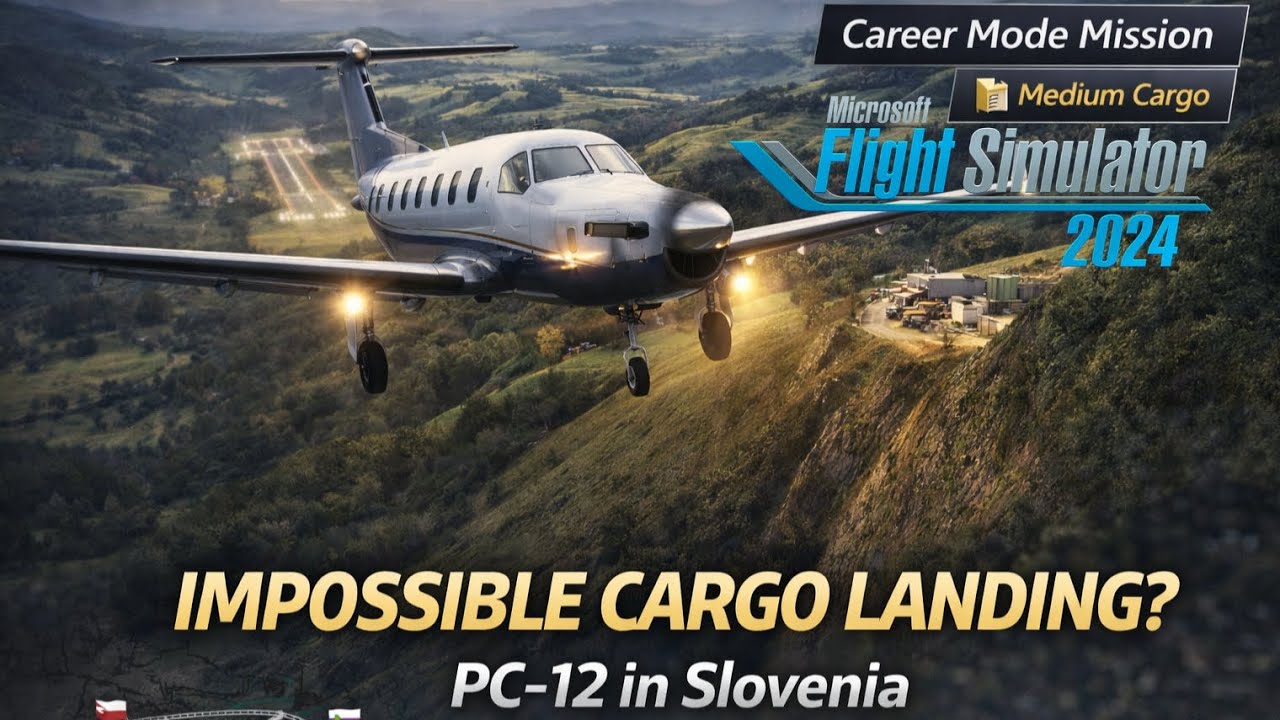 This Cargo Landing Looked Impossible!!? | Medium Cargo Mission In PC-12 | CAREER MODE #29