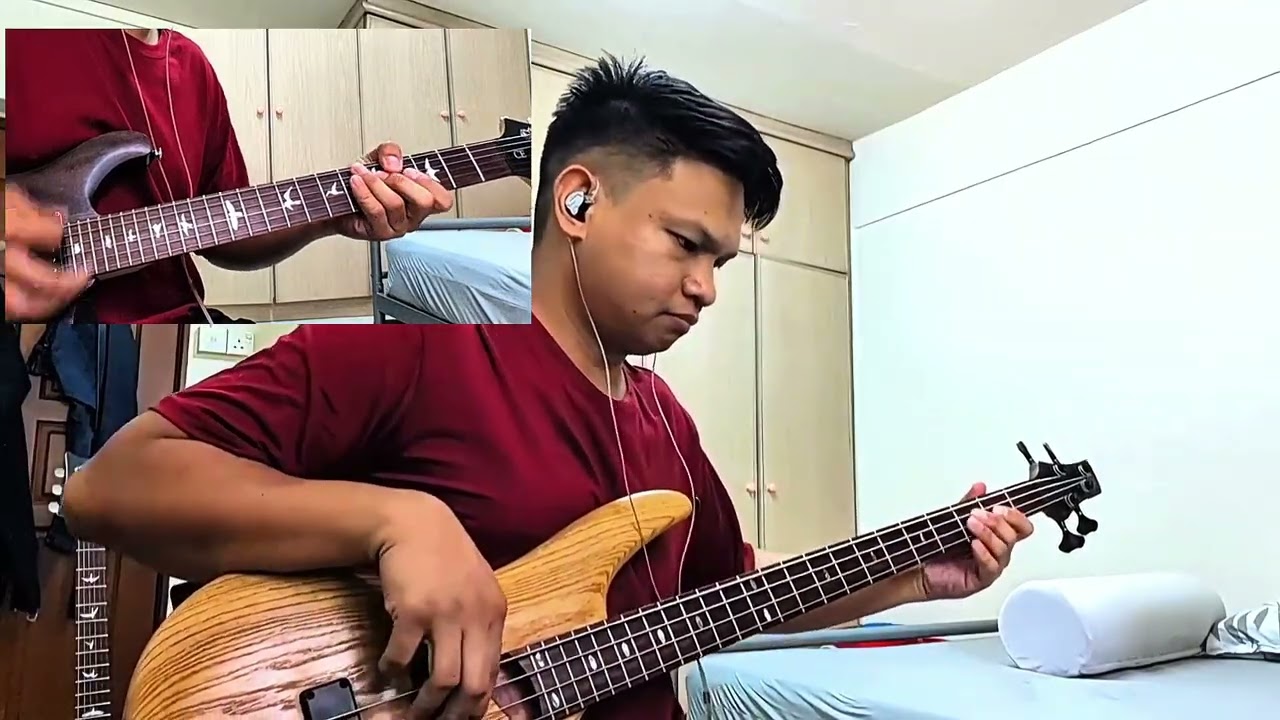 As the music plays the band | Bamboo Bass/Guitar solo cover