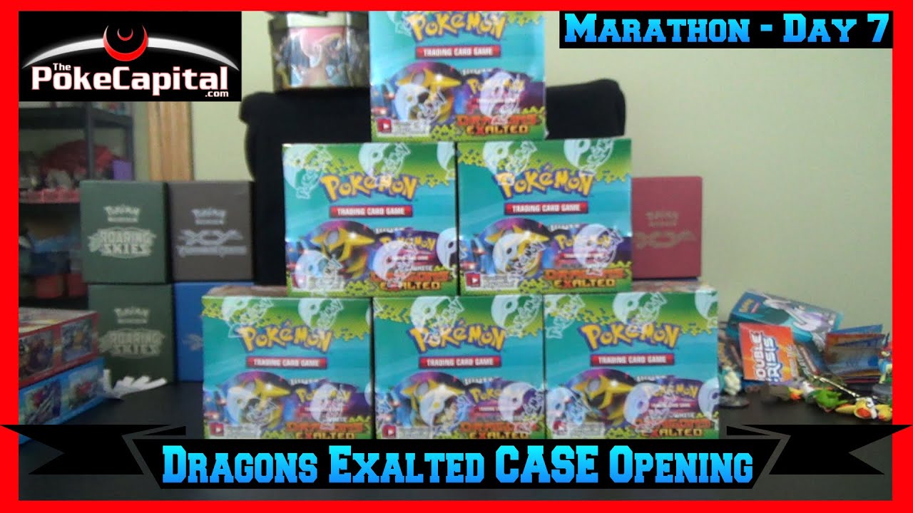 Pokemon Cards Booster Box Opening Marathon Day 7 - Dragons Exalted CASE