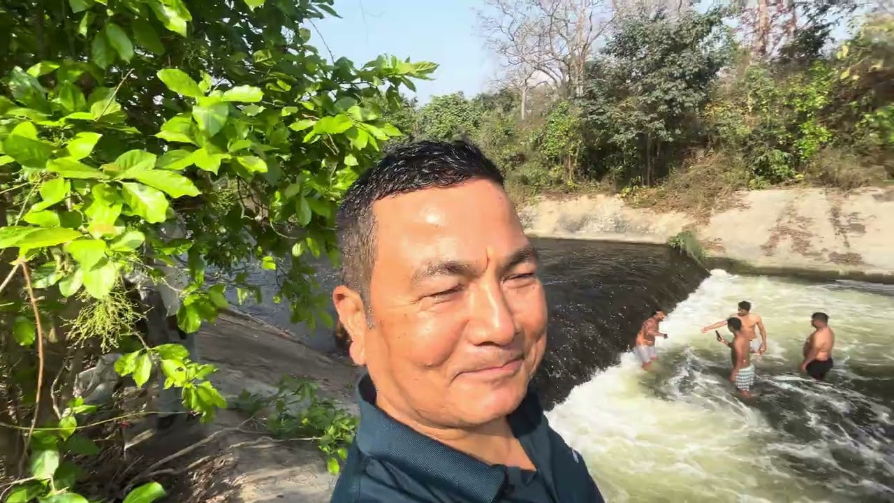 To much happy everybody in budha water falls in Chandrapur 1 Rautahat Nepal 