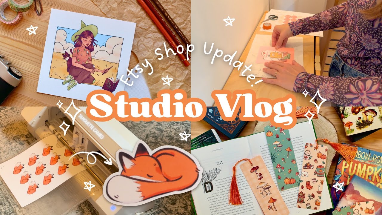 Etsy Shop Update 🍂 Making Autumnal Bookmarks and Fox Stickers 🦊