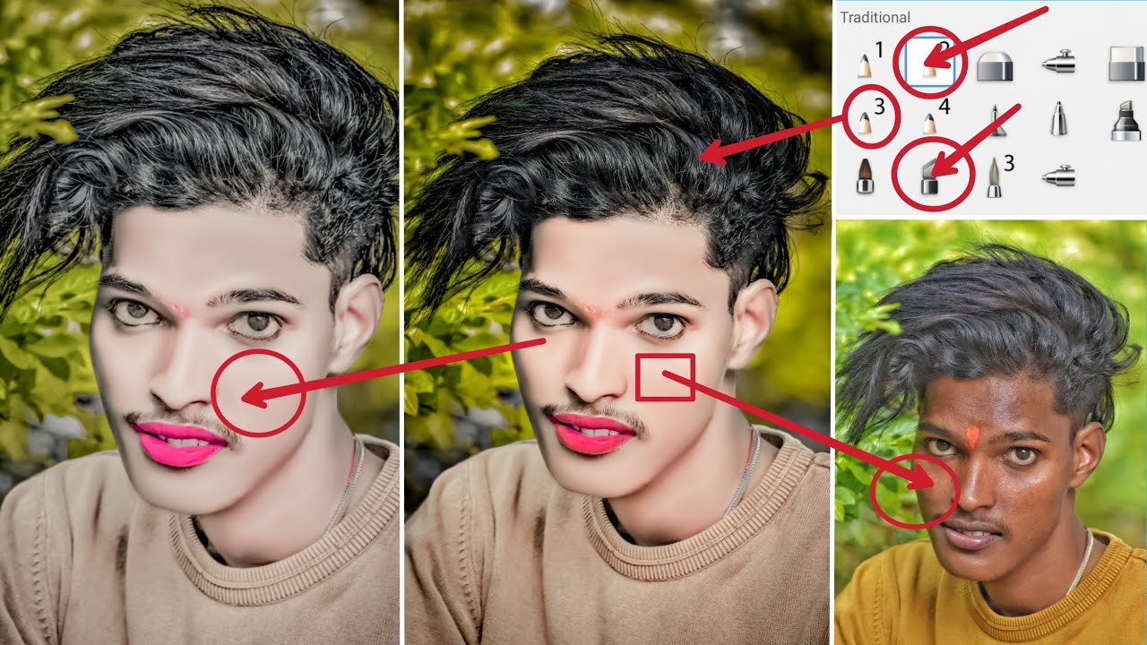 सबसे Best Face Smooth photo Editing || Sanpseed oil paint Face smooth photo editing || new tutorial