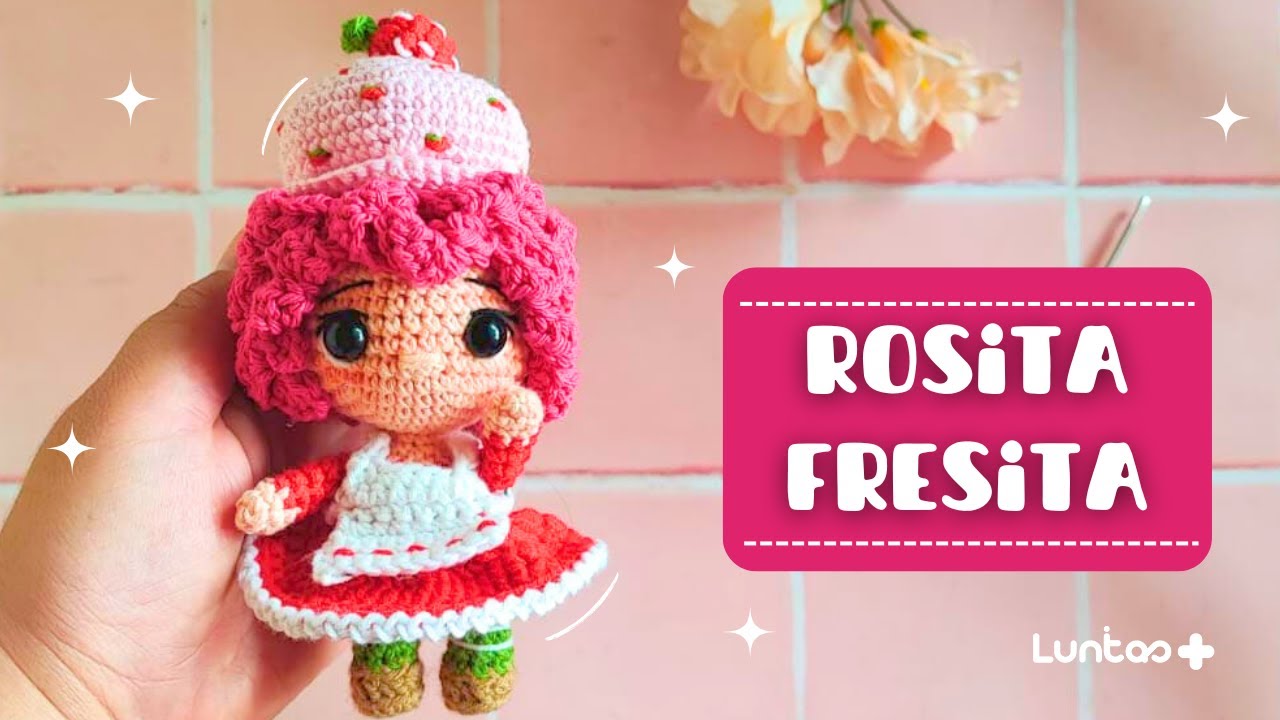 👉 Tutorial Amigurumi Rosita Fresita 🍓 | Paso a paso fácil en crochet