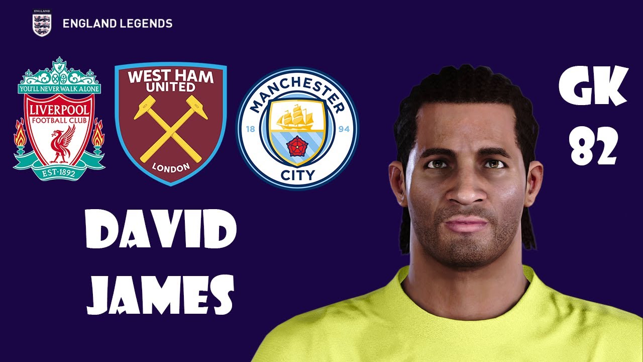 David James eFootball PES Face Stats (England Legend)