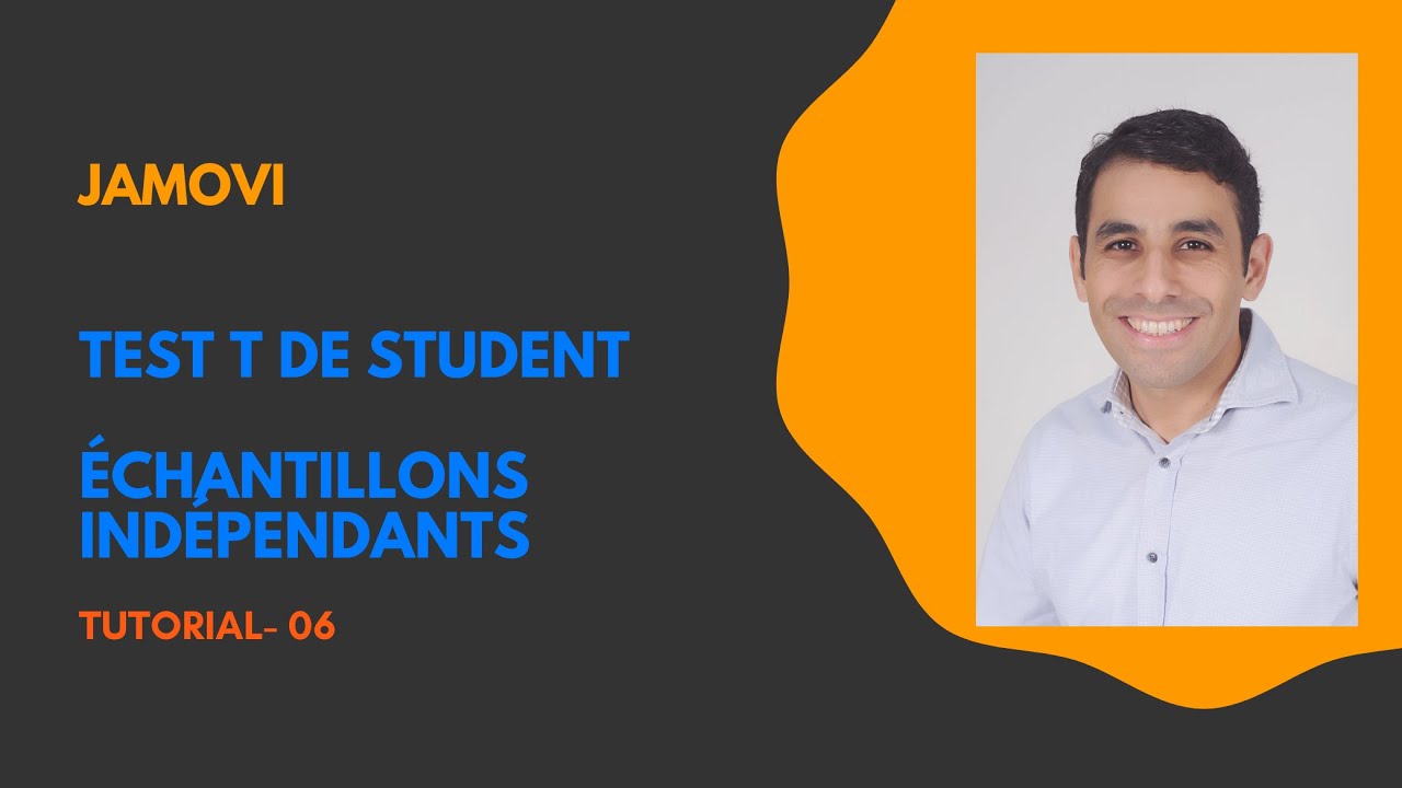 Test t Student pour échantillons indépendants sur JAMOVI