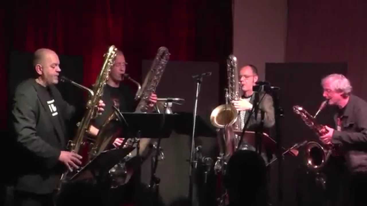 Bass Sax Quartet DEEP SCHROTT plays SAIL by Awolnation LIVE