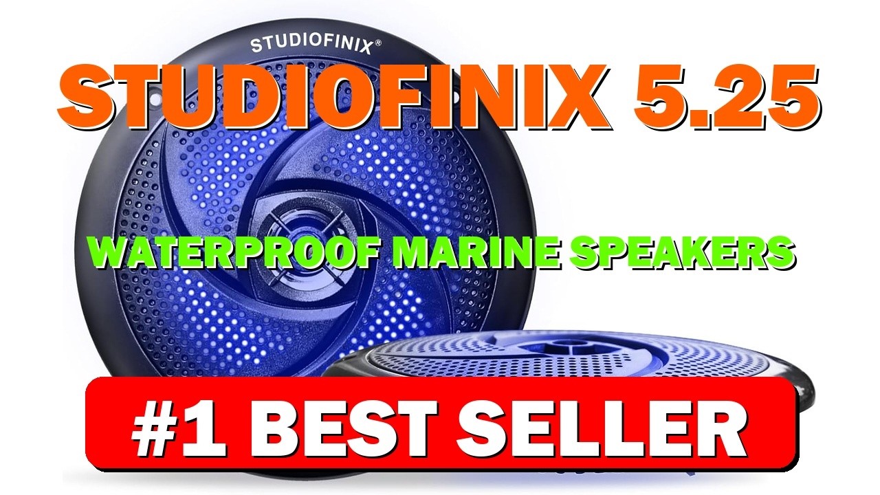 Водонепроницаемые морские колонки STUDIOFINIX 5,25 дюйма, 160 Вт, двухполосные, устойчивые к атмо...