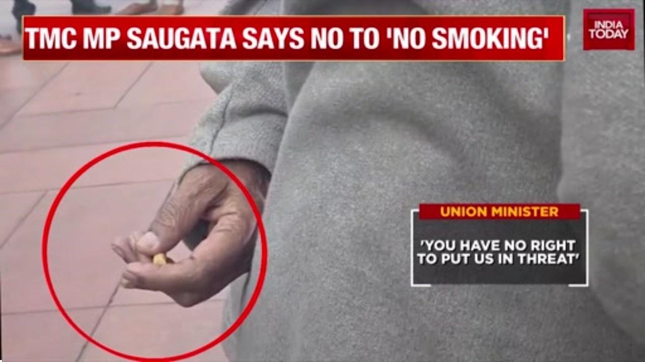 TMC MP Saugata Roy Caught Smoking In Parliament Complex; Union Ministers Object | India Today News