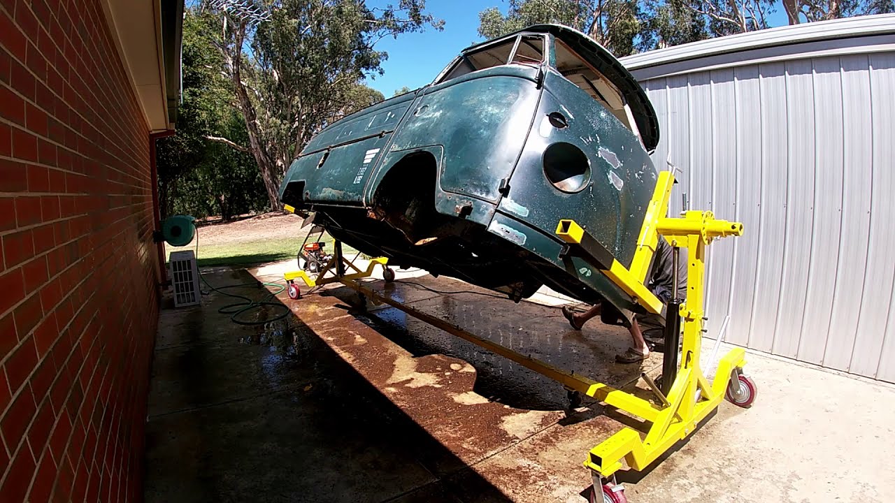 VW Kombi Ute Restoration - Clean up on Rotisserie - Ep 5
