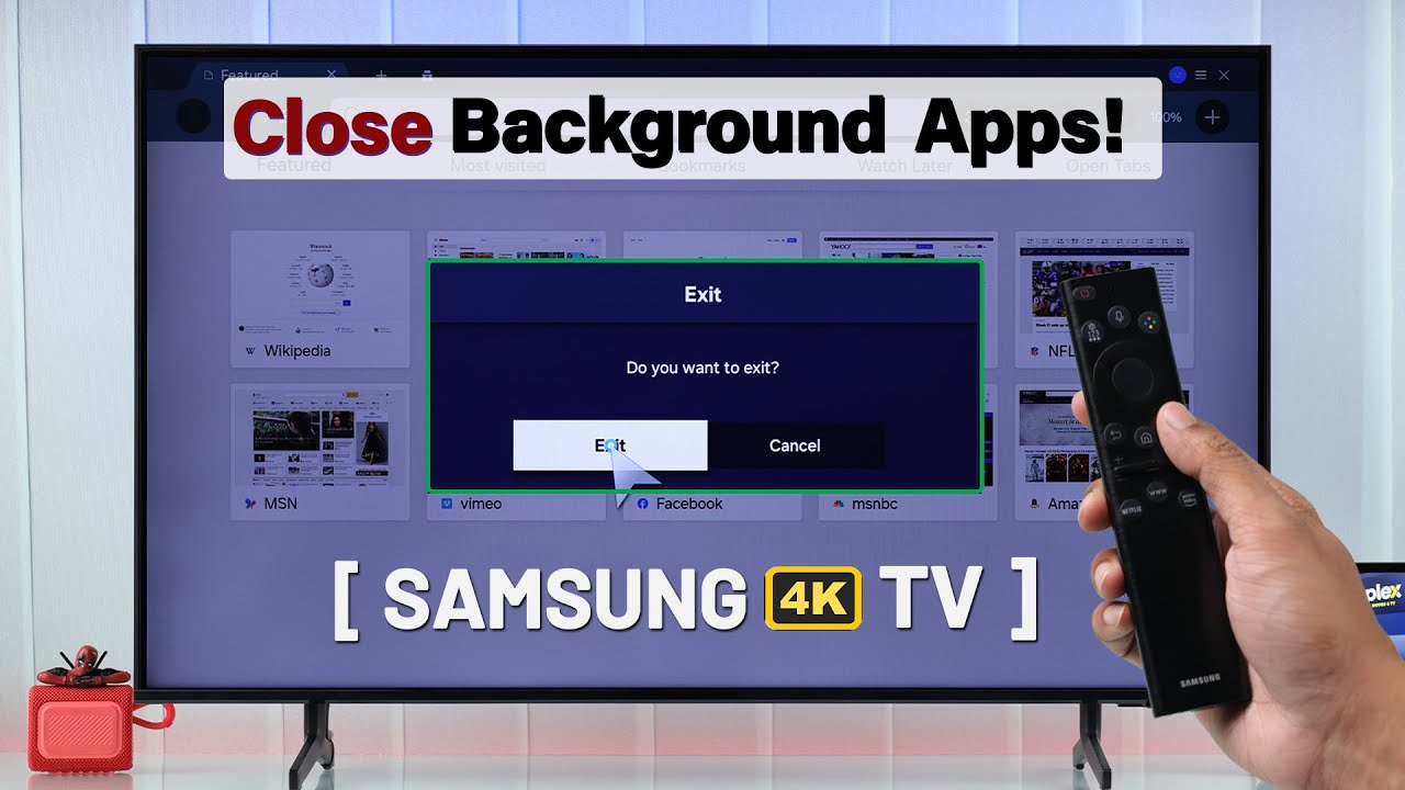 How To Close Apps on Samsung Smart TV! [Background Apps]