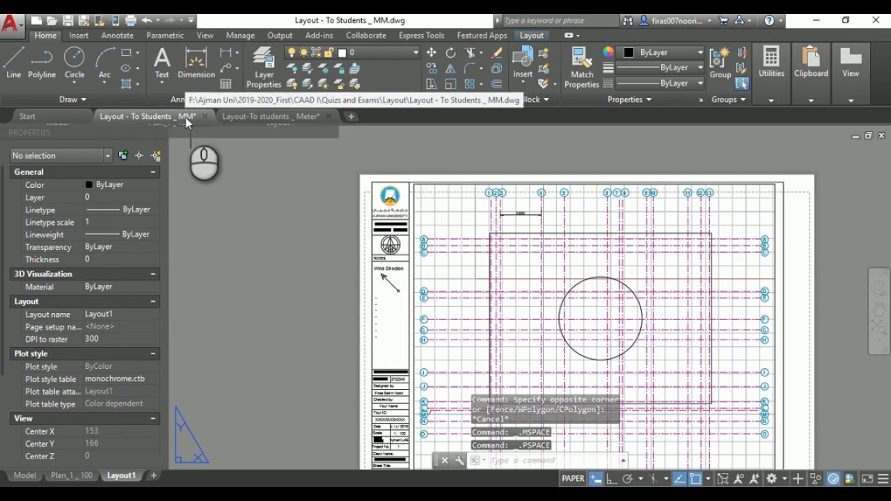 Влияние единиц измерения чертежей AutoCAD (метр против миллиметра) на масштаб макета и печати
