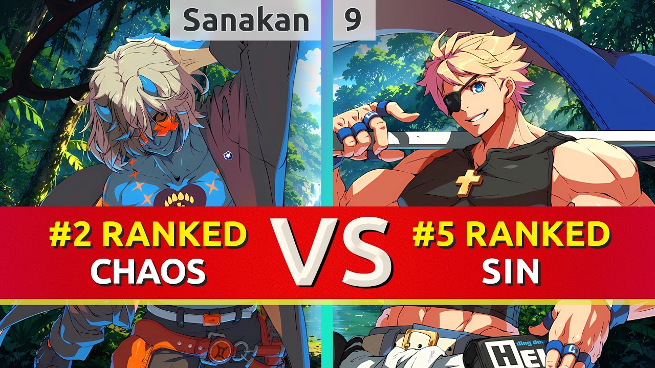GGST ▰ Sanakan (#2 Ranked Chaos) vs 9 (#5 Ranked Sin). High Level Gameplay