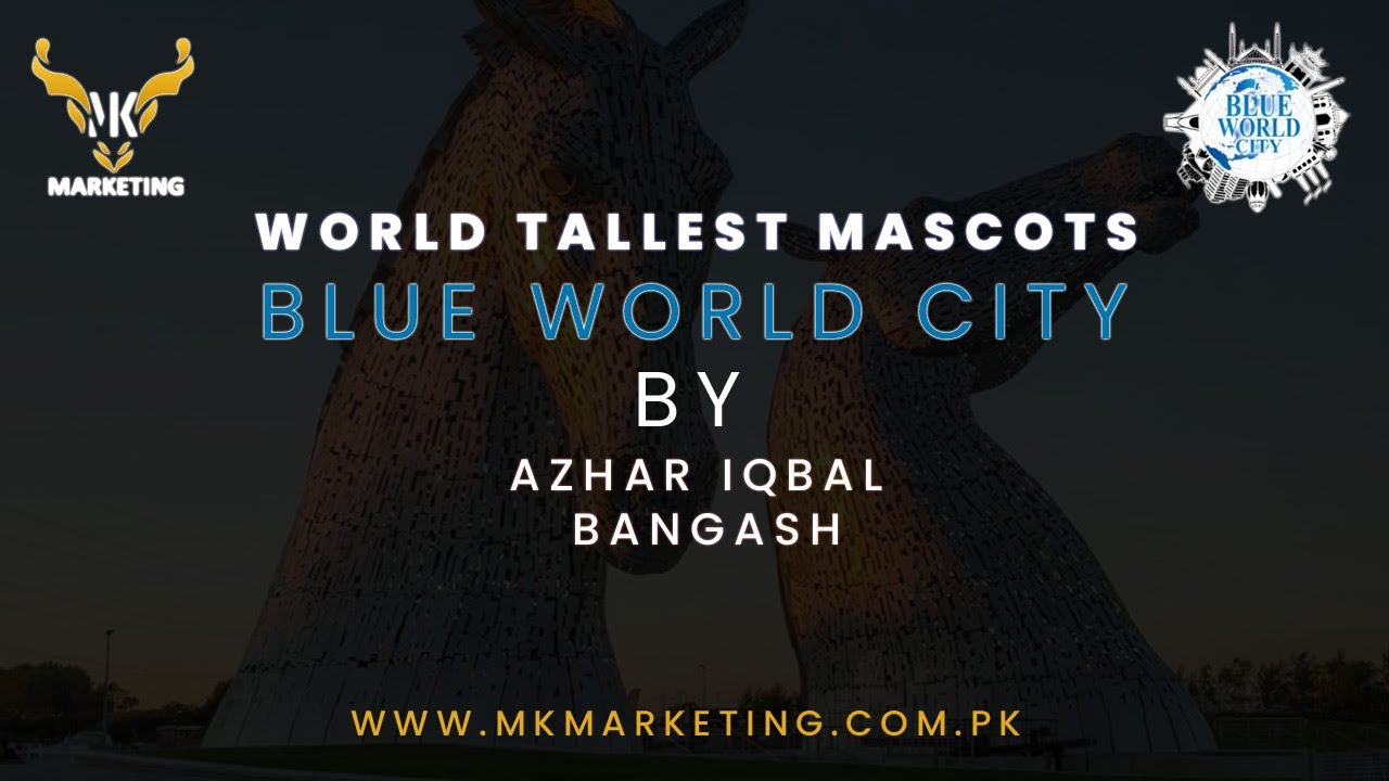 World Tallest Horse Mascot Blue world City | MK marketing
