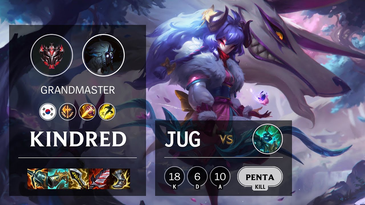 Kindred Jungle vs Hecarim - KR Grandmaster Patch 11.9