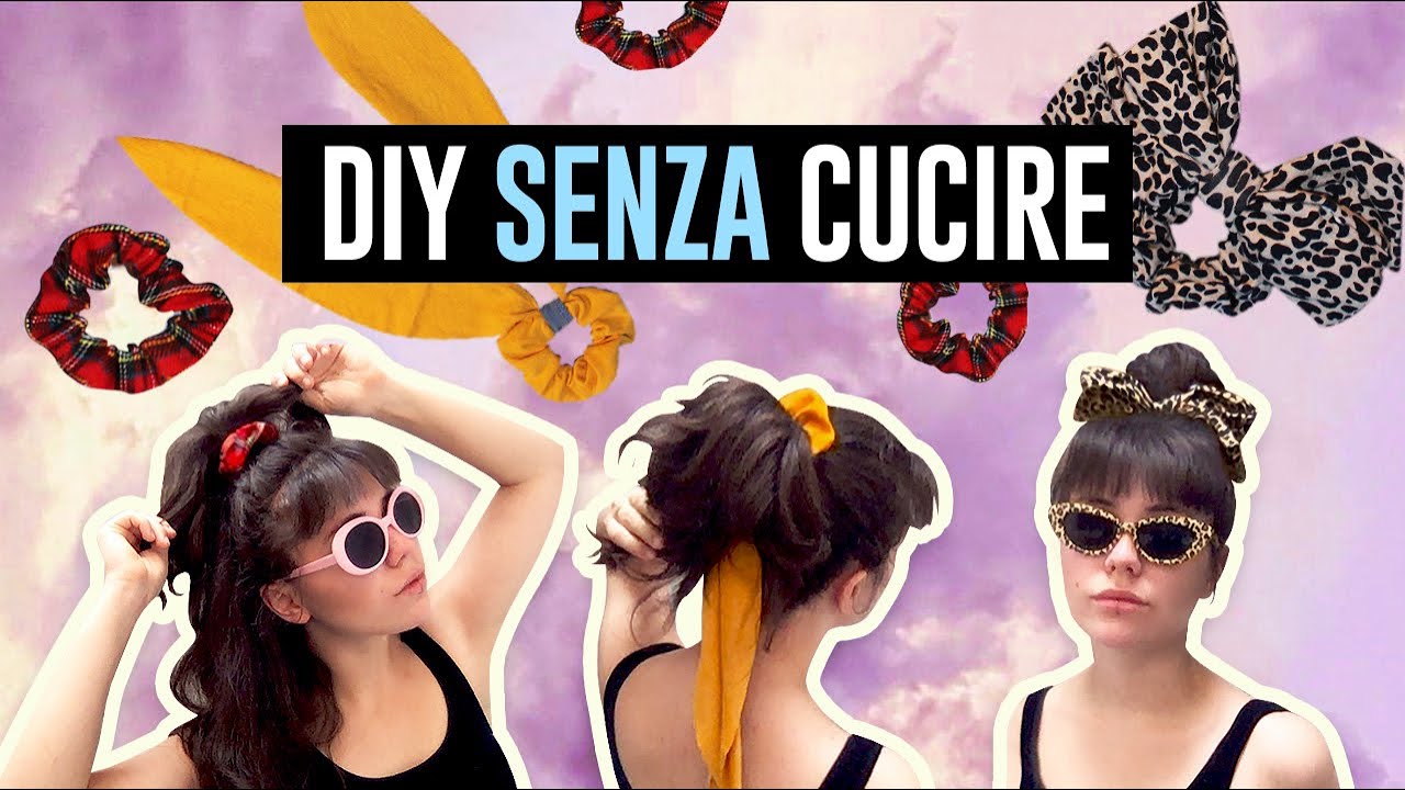 ☞ SCRUNCHES DIY ITA 🇮🇹 elastici di stoffa senza cuciture a costo zero| millitich