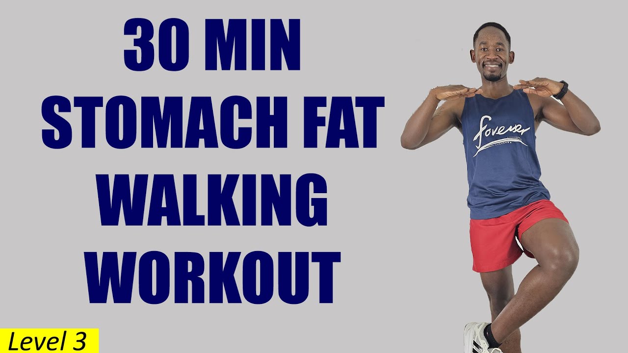 30-Minute STOMACH FAT WALKING WORKOUT at Home 🔥250 Calories🔥