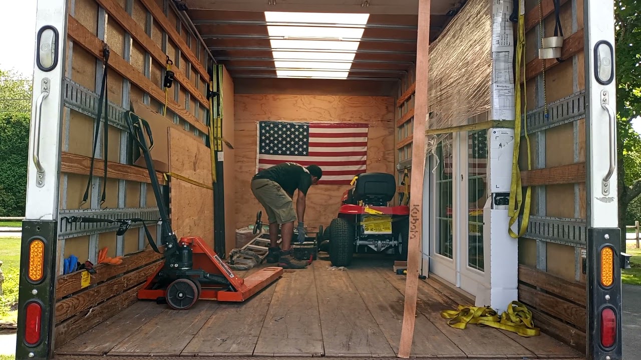 how to unload a patio door by yourself from a box truck
