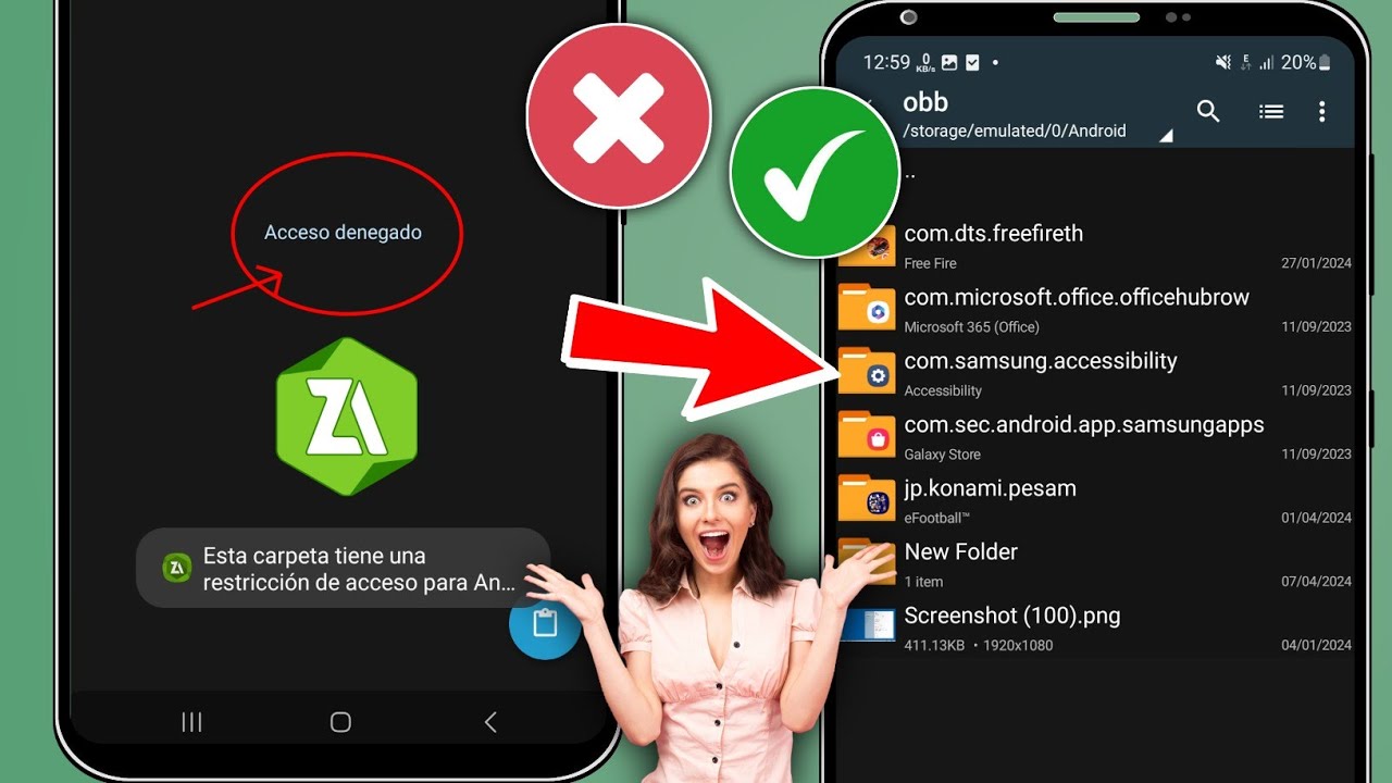 C&oacute;mo arreglar el acceso denegado en zarchiver android 2026 |Por fin puedo pegar archivos en DATA OBB