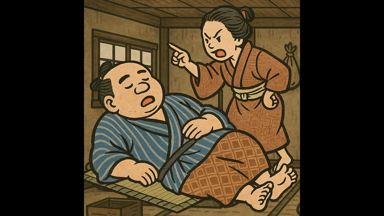 「三年寝太郎」　風の神様に祈った寝太郎。地下と天上の国に行くと…