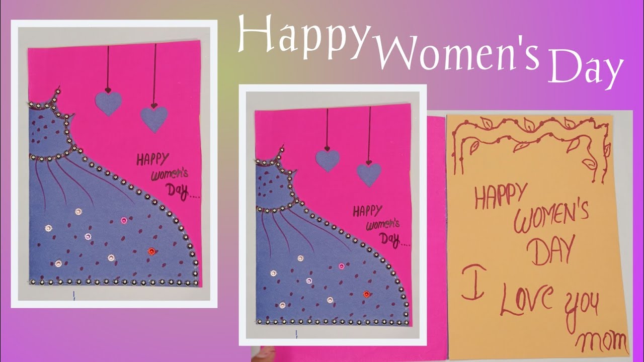 Greeting Card / Women's day greeting card / Happy women's day greeting card / Easy greeting card