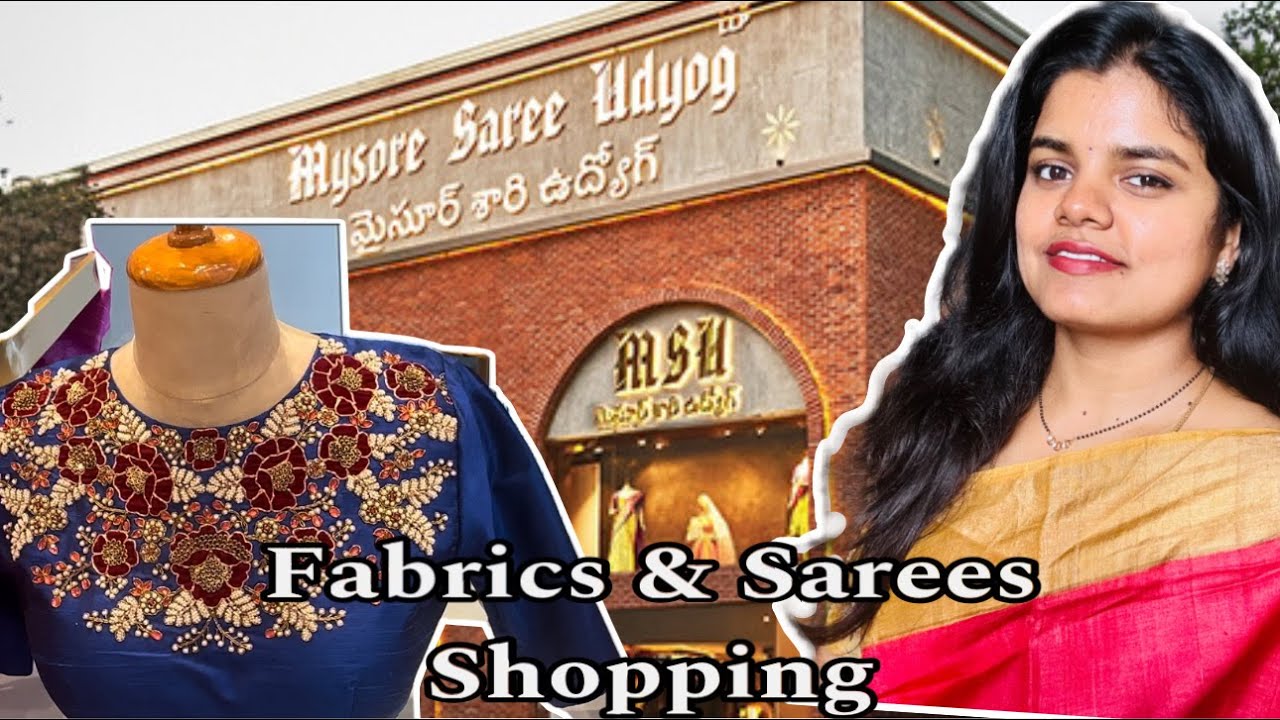 Fabrics & Saree Shopping || Latest Fabrics Collection || Mysore Saree Udyog || Best Designer Fabrics