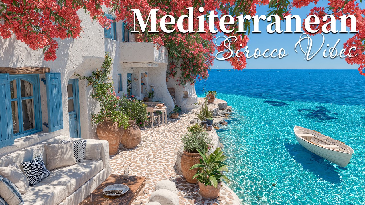 Chill Mediterranean Music 🌊🏡 Relaxing Italian Music & Scenic Ocean Views from the Italian Coast 🇮🇹
