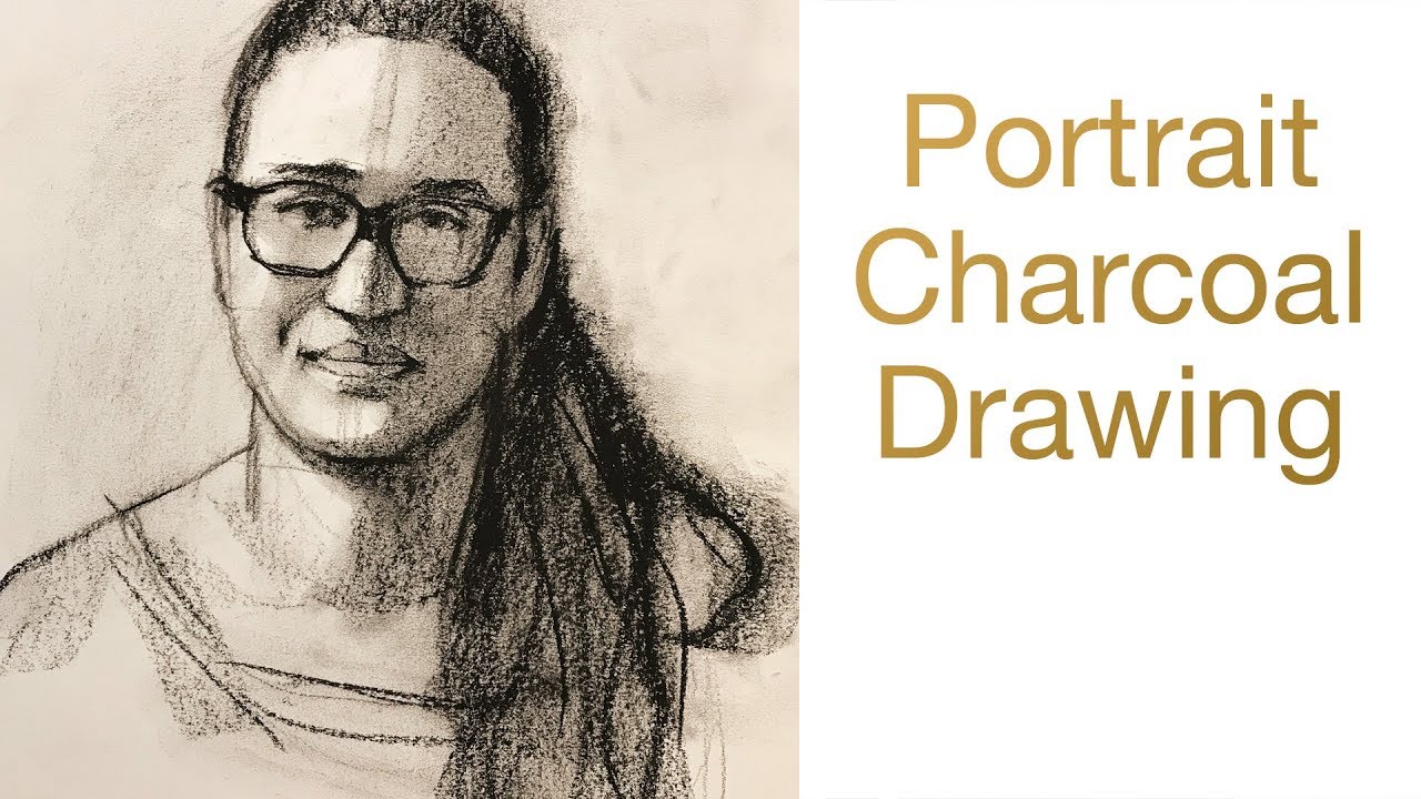 Portrait #65 - Drawing from Life Using Charcoal