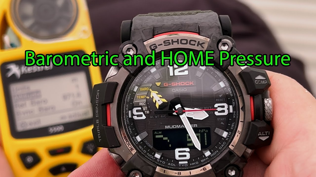 Garmin sports watch | G Shock & ProTrek | Kestrel weather station | pressure barometric & altimeter