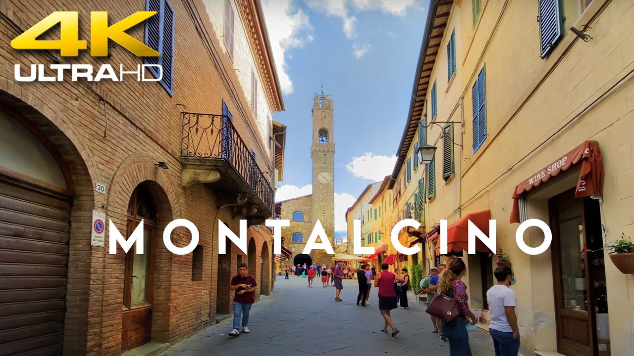 4K WALKING TOUR in MONTALCINO ITALY | RELAXING WALK on the Streets of Montalcino TUSCANY